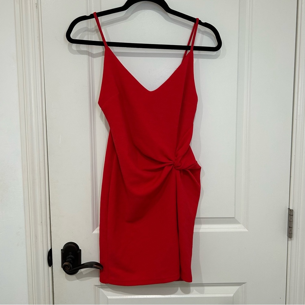 Elegant Red Knot Dress